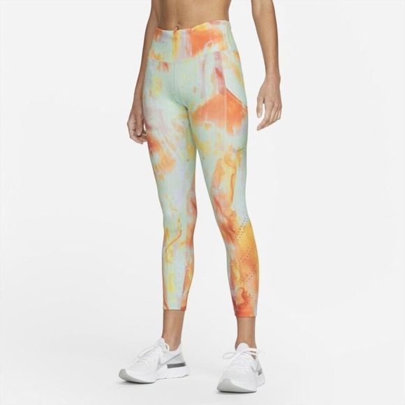 Nike DM7716 Women's Sz S Multicolor Epic Luxe Mid-Rise 7/8 Running Tights $110 - Picture 13 of 15